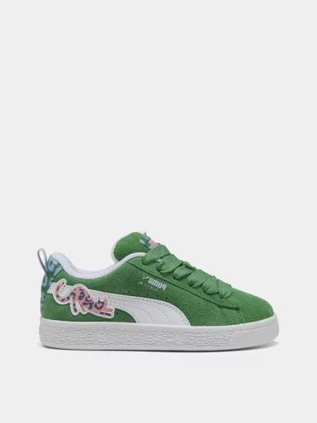 Замшеві Дитячі Кеди низькі PUMA SUEDE XL CATS CLUB зелений