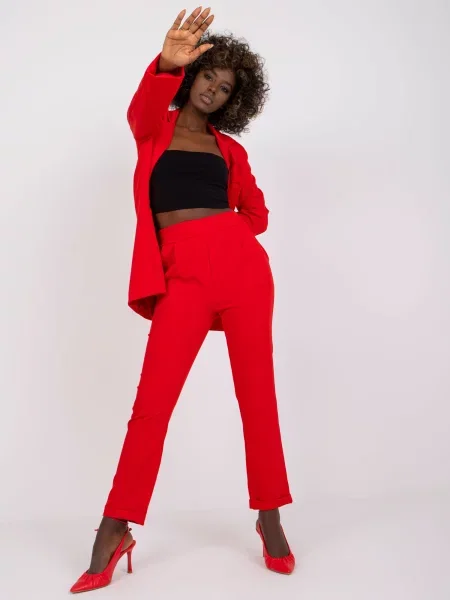 Klasszikus nadrág Fashionhunters piros