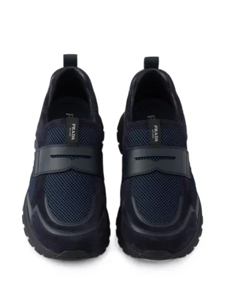 Pantofi loafer Prada din piele albastru
