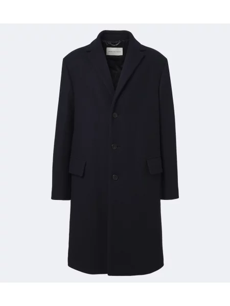 Palton Dries Van Noten de lână albastru
