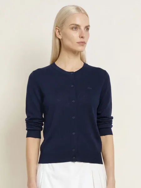 Lacoste Pletený Svetr tmavě modrá