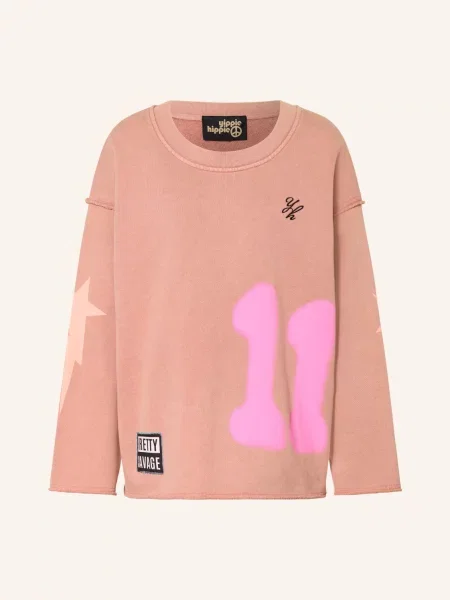 Yippie Hippie Bluza Oversize rosa pomarańczowa