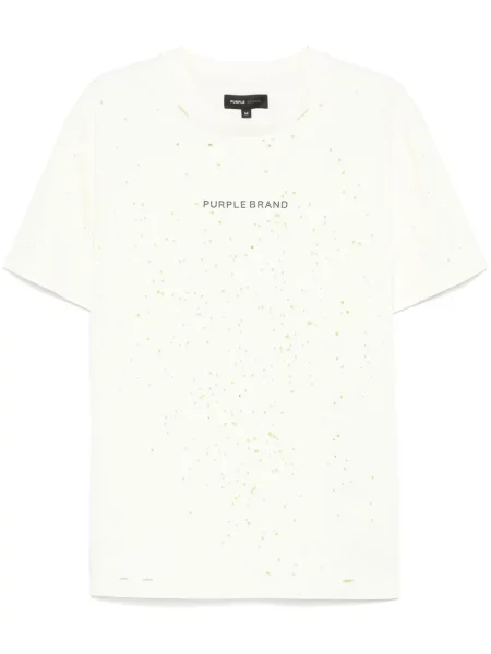 Tricou Purple Brand rupți alb