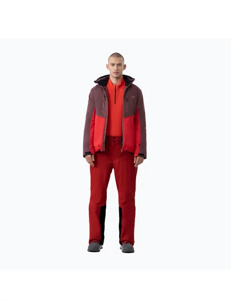 Lyžařské kalhoty 4F tmavě červené