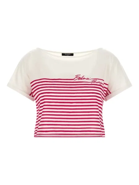 Tricou Balmain cu dungi alb