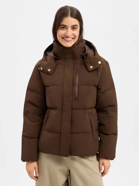 Kurtka puchowa Polo Ralph Lauren brązowa
