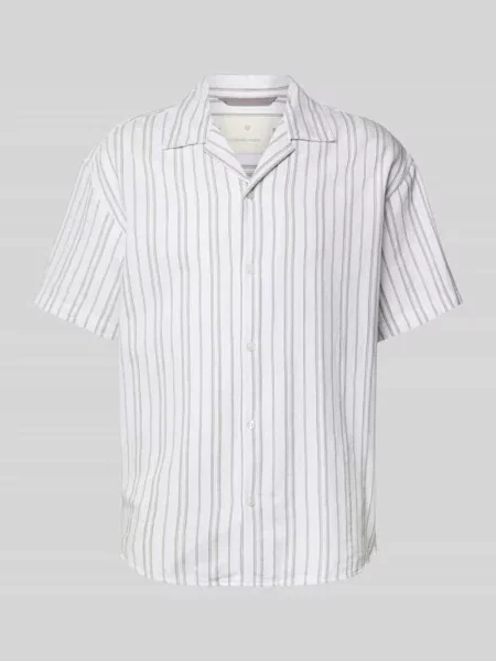 Koszula casualowa o kroju regular fit z mieszanki bawełny i dodatkiem lnu model ‘MONTANA’ Jack & Jones Premium oliwkowa