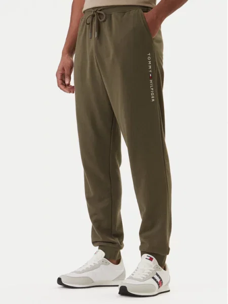 Tommy Hilfiger donji dio trenirke za muškarce s pamukom zelena