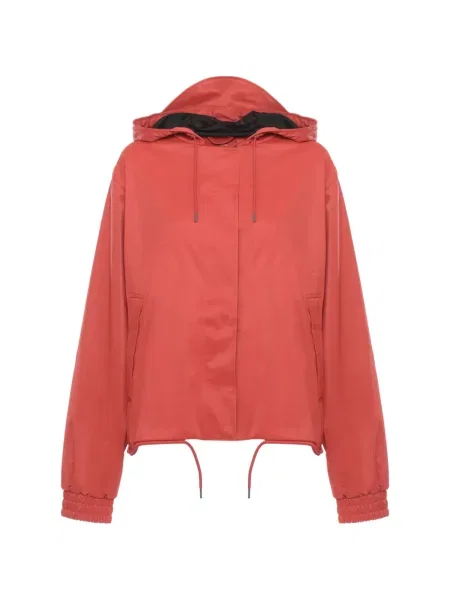 Kurtka z kapturem Rains z kapturem ze sznurkiem czerwona