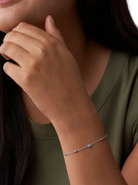 Brăţară Fossil transparente argintiu