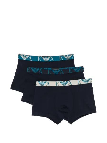 Boxeri Emporio Armani cu autograf albastru