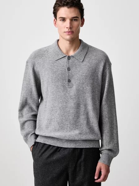 Frame BOILED WOOL POLO SWEATER πουλόβερ μάλλινο ανδρικό