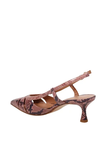 Pantofi cu toc Sergio Levantesi cu model piele de șarpe roz