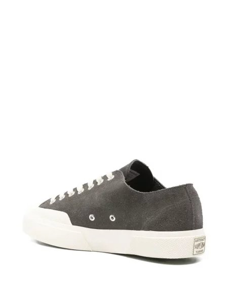 Sneakers Superga σουέντ γκρι