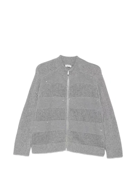 Cardigan Peserico cu paiete tricotate gri