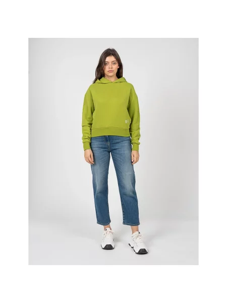 Bluza z kapturem Patrizia Pepe z kapturem zielona