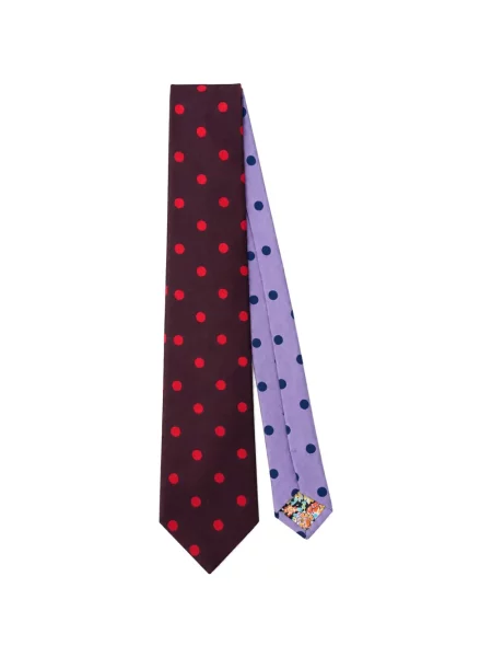 Cravată Paul Smith de mătase cu buline violet
