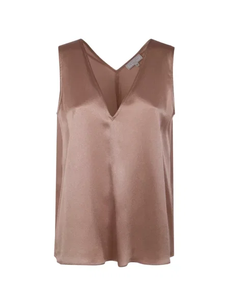 Top Antonelli din satin cu decolteu în V