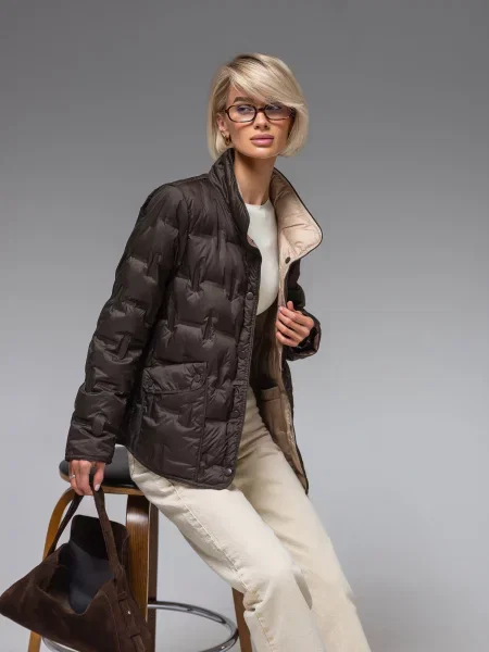 Демісезонна куртка VIVA WEAR коричневий