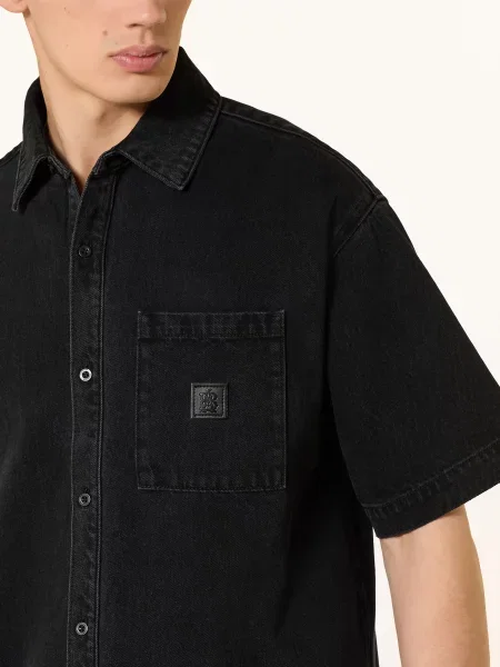 About:Blank Džínová Košile Comfort Fit černá
