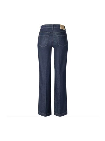 Jeansy z 5 o kroju wide fit Mac niebieskie