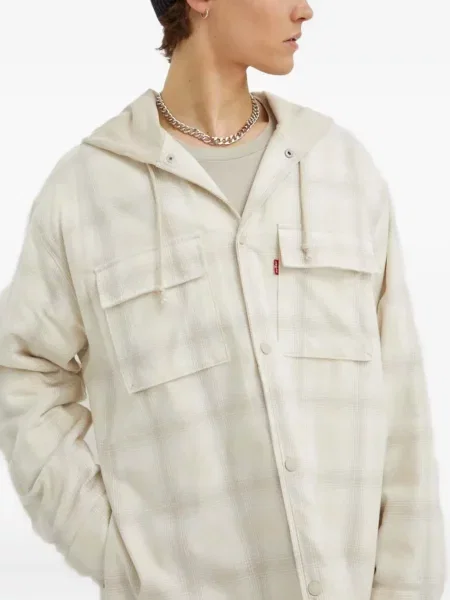 Карирани дънки straight leg Levi's® с шипове кафяво