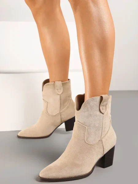 Botine Velfedi închis bej