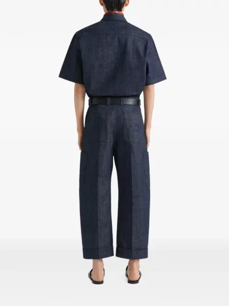 Cămașă de blugi Givenchy cu model herringbone albastru