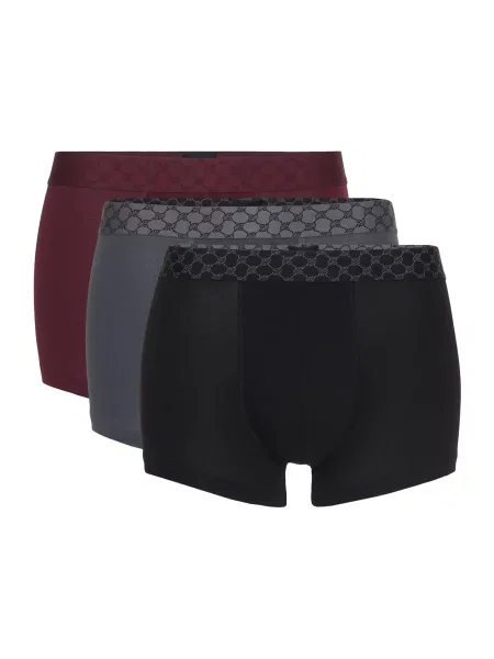 JOOP! Boxeri gri grafit / roşu închis negru
