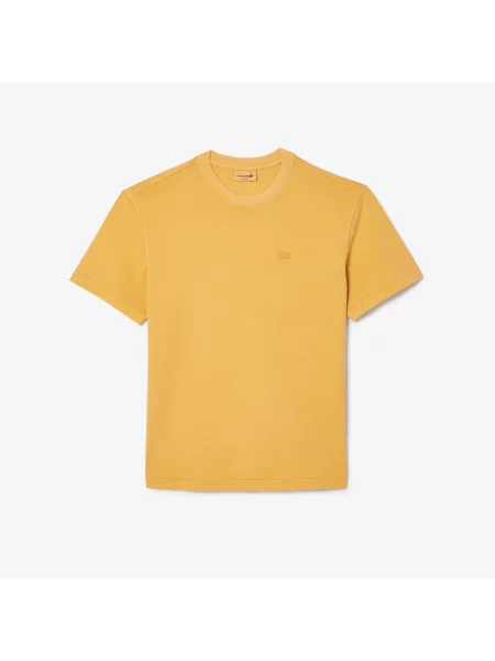 Lacoste Koszulka Natural Dyed Jersey żółta