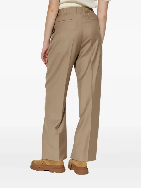 Pantaloni Moncler plisate maro