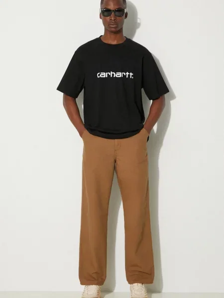 Carhartt WIP pantaloni de Simple Pant drept maro