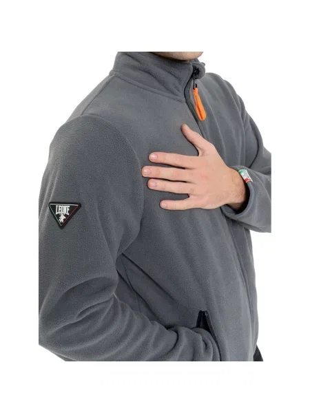 Mikina na zips Leone 1947 sivá