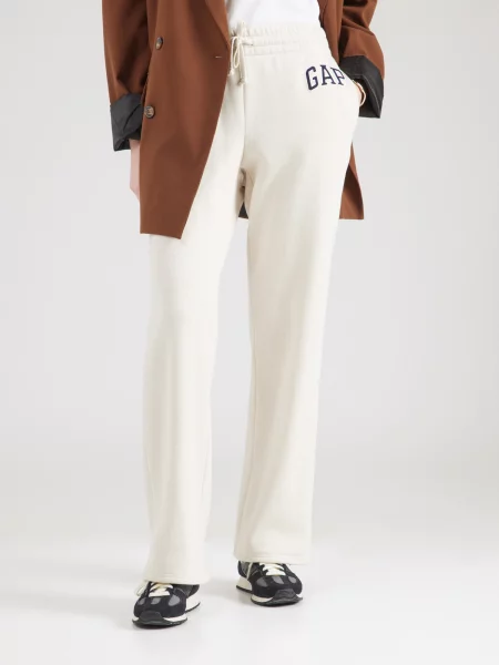 GAP Pantaloni HERITAGE ecru / bleumarin alb