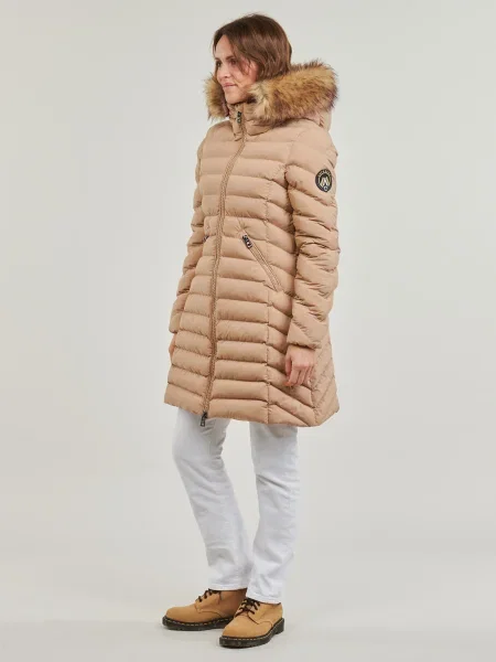 Geacă Superdry cu glugă bej