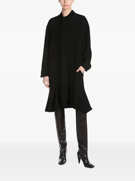 Rochie midi Stella Mccartney cu volane cu legături negru