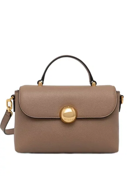 Geantă shopper Furla din piele maro