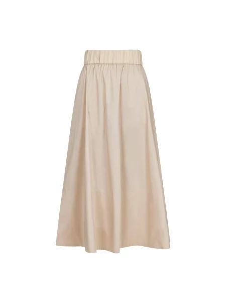 Spódnica midi Neo Noir do kolan popelinowa w paski biała