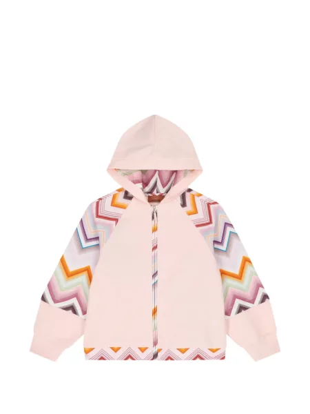 Bluza z kapturem dziecięca Missoni różowa