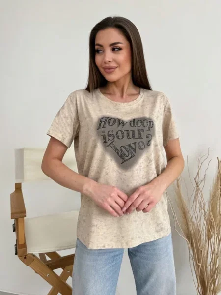 Футболка Issa Plus бежевая