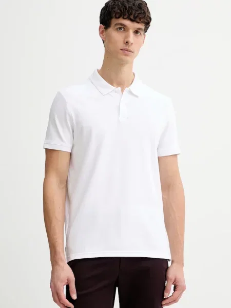 Calvin Klein tricou polo alb