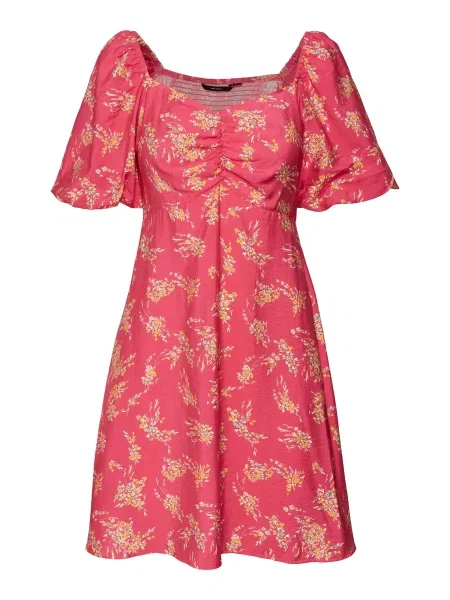 VERO MODA Rochie Hia Anea / verde deschis / portocaliu deschis / roz bej