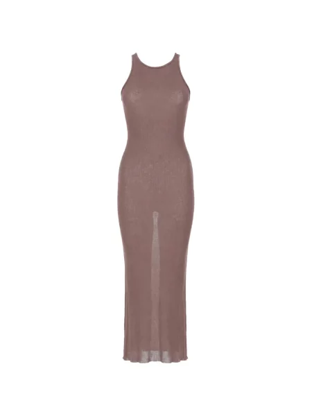 Rochie maxi Rick Owens tricotate gri