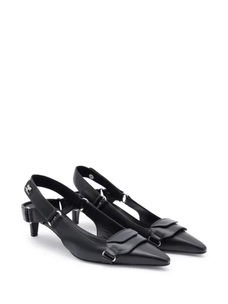 Pantofi cu toc Courreges din piele negru