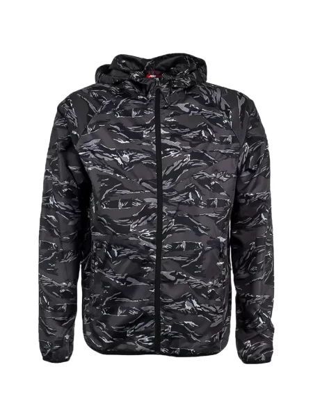 Hanorac Nike cu glugă cu imagine cu model camuflaj roșu