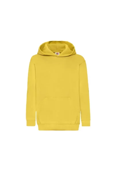 Bluza z kapturem dla dzieci Fruit of the Loom Classic żółta