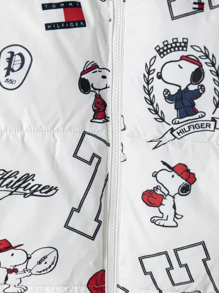 Tommy Hilfiger капитонирано яке за деца x Peanuts бяло