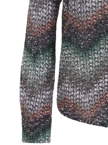 Cămașă Missoni cu paiete verde