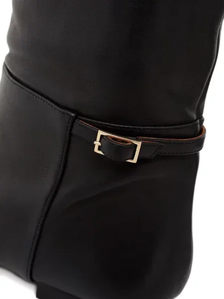 Botine Atp Atelier cu cataramă cu bretele negru