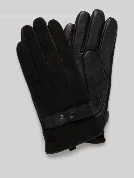 Torebka ze skóry owczej z patką Joop! Collection czarna